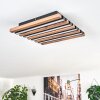 Tandragee Plafones, Panel LED Color madera, Negro, 1 luz