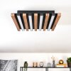 Tandragee Plafones, Panel LED Color madera, Negro, 1 luz