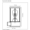 Lucide LORI Aplique para exterior Antracita